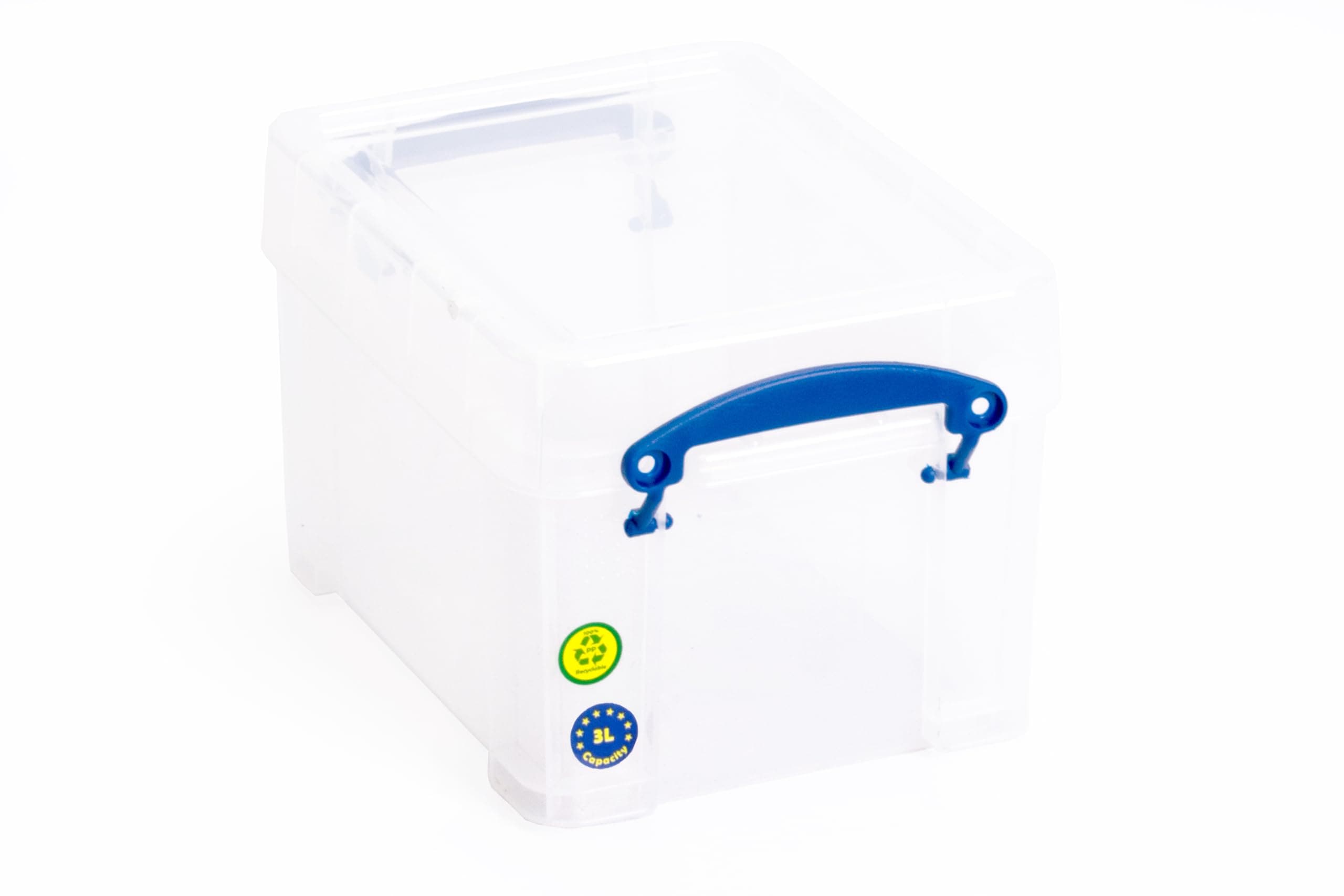 Really Useful Box Plastic Storage 3 Litre Clear