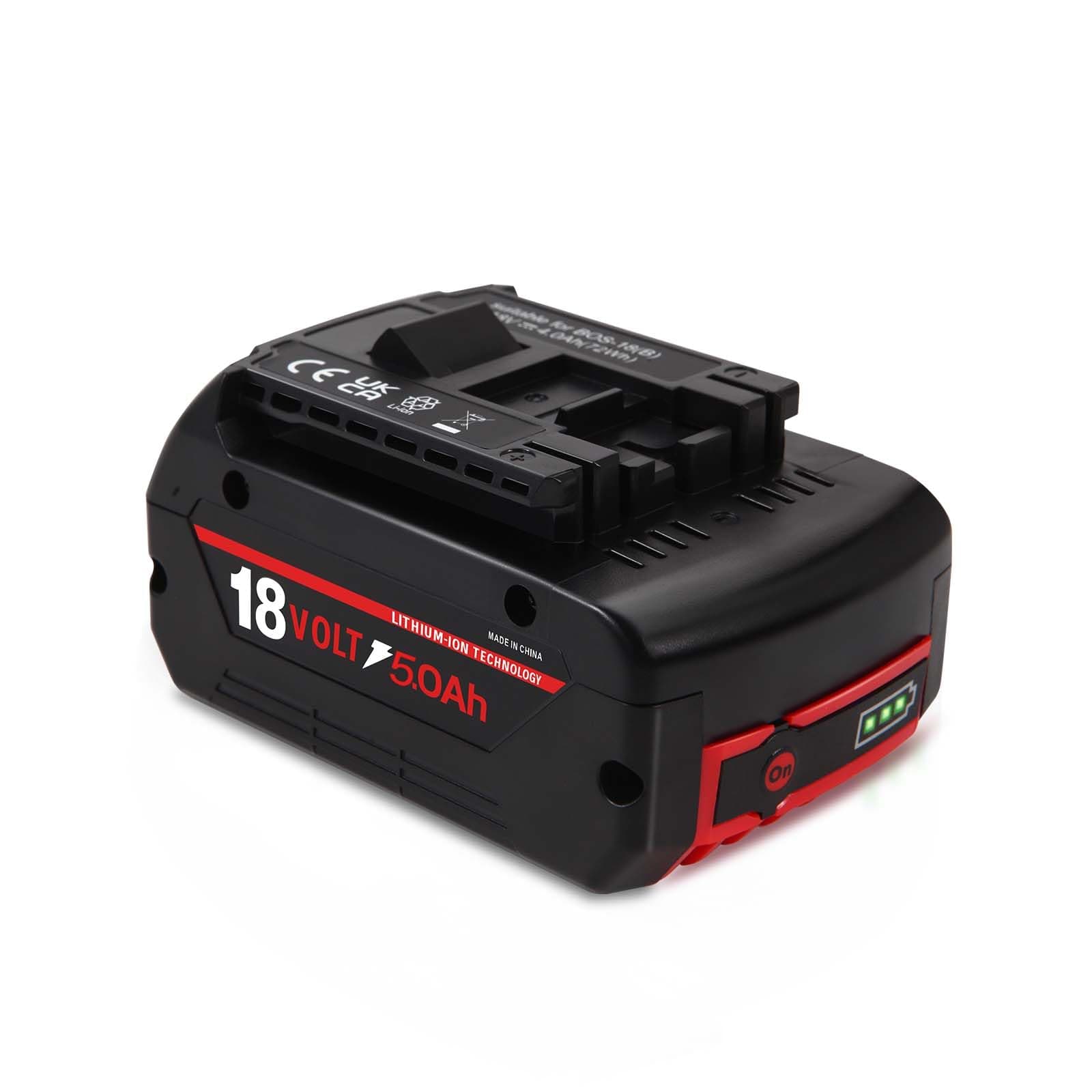 BAT609 5.0Ah Replacement for Bosch 18V Battery GBA Compatible with BAT619G BAT619 BAT609G BAT618 BAT618G BAT610G Cordless Tool Battery Packs Lithium-Ion Rechargeable Battery