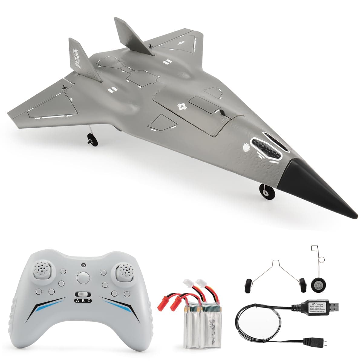 jaming SR72 RC Plane Concealed Culvert Remote Control Airplane 2.4G 4CH FX9672 Future Fighter Jet Dual Powerful Motors RTF RC Drone Aircraft Toys for Adults Kids Beginners Boys