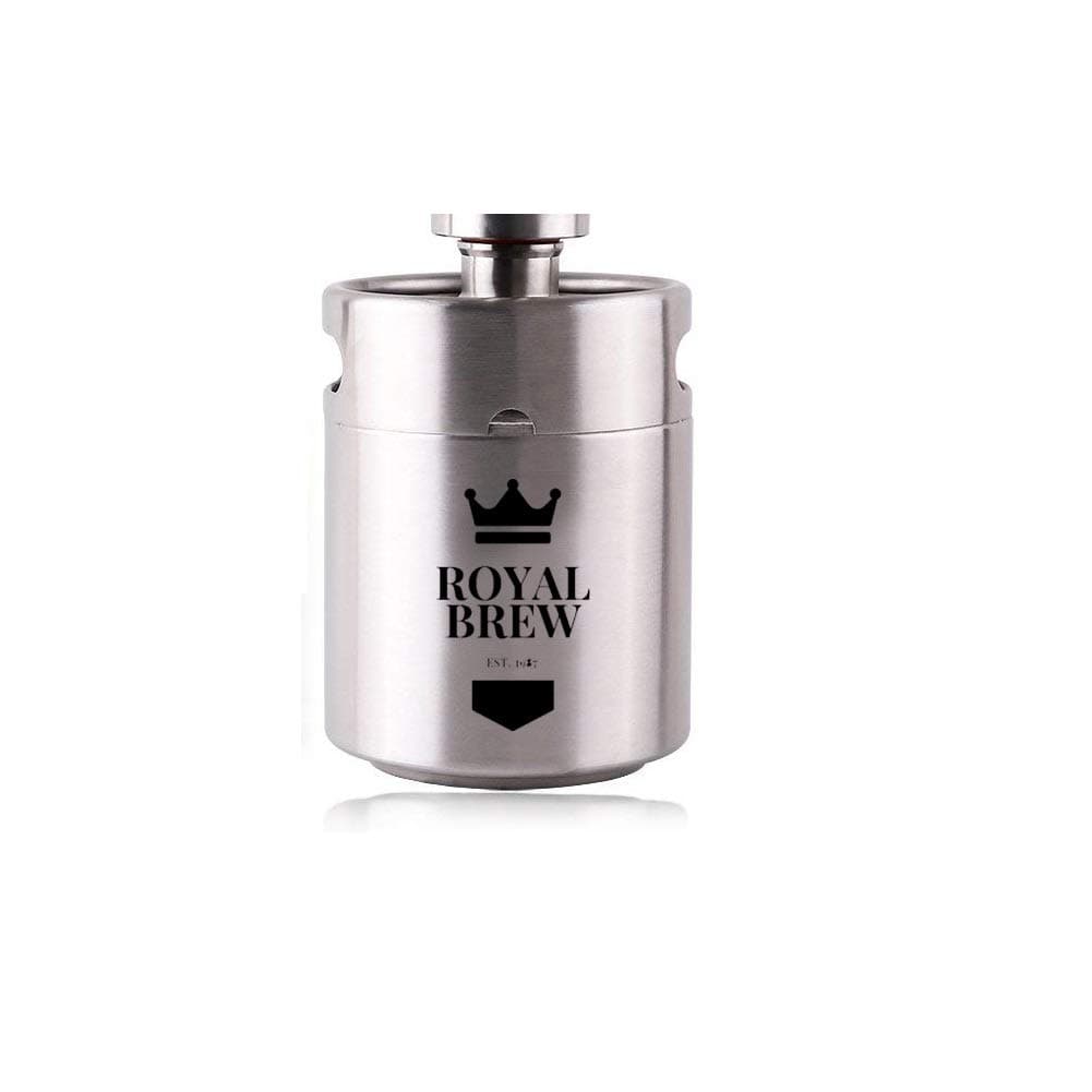 Royal Brew 2 Liter 64 oz Stainless Steel Mini Keg
