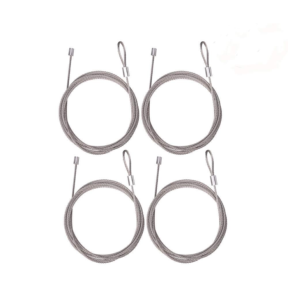 Stainless Garage Door Cables for Torsion Springs Garage Door Cable Replacement 8'6" by 1/8" Garage Door Wire 4 Cables in one Pack