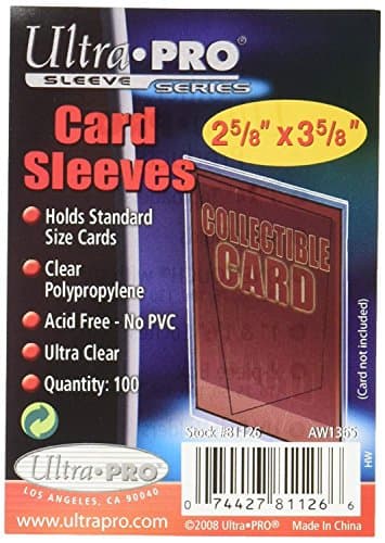 2 x Ultra Pro 100 Pcs Soft Card Sleeves, 2 5/8 x 3 5/8-Inches (5 Pack)