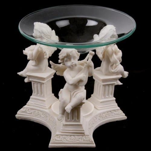 White Angel Cherub Oil Burner Ornament Figurine Valentines Mothers Day Gift