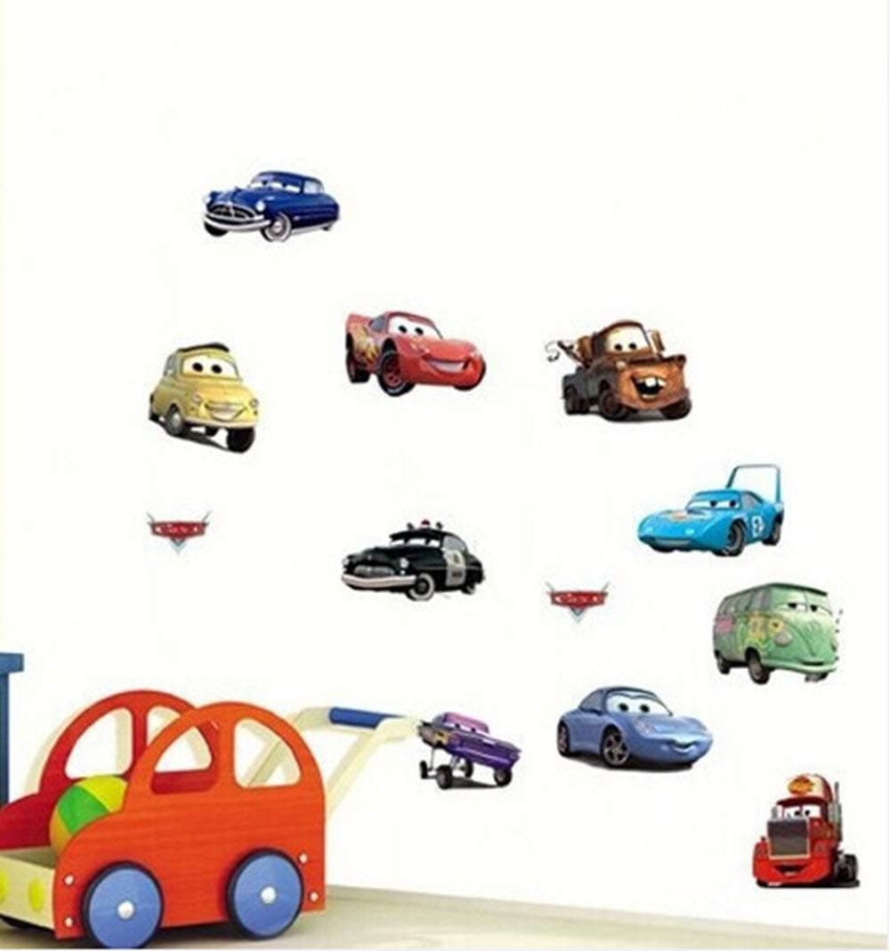 Wall Decal Sticker Cars Walt Disney Pixar Kids Bedroom and Kindergarten Mural Home Decor DIY Plastic Self Adhesive Removable Small