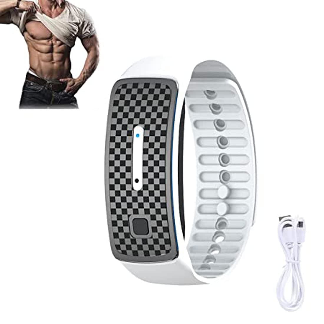 Matteo Ultrasonic Body Shape Wristband, Electronic Slimming Bracelet, Slimming Wristband with USB Rechargeable, Magnetic Bracelet for Lymphatic Weight Loss for Men Women (White)