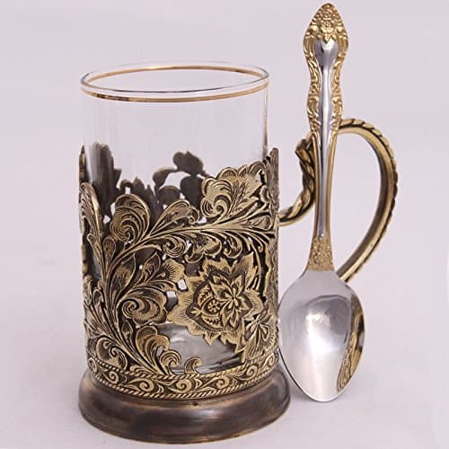 "Khokhloma " Glass Holder. Podstakannik