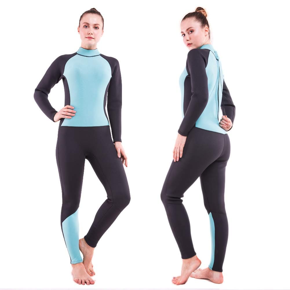 DEHAI Wetsuit Men Women 3/2mm Neoprene Full Body Warm Shorty/Long Sleeve Cold Water Diving Wet Suit for Adult Ladies Diving Swim Scuba Surfing Sports Swimsuit Back Zipper