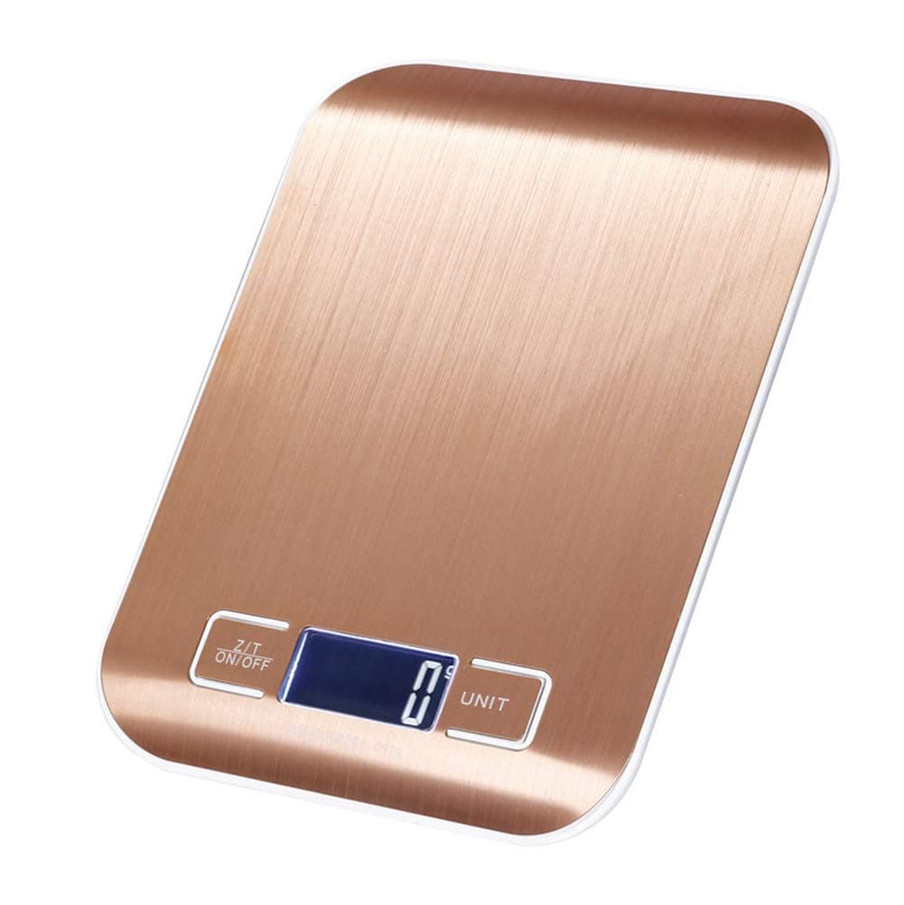 QULONG Food Kitchen Scale, 304 Stainless Steel with Backlit Display Digital Weight Grams for Weight Loss Baking Cooking,A