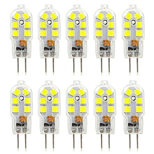 LFLING Decorative LED Bi-pin Lights 3W G4 12LED 2835SMD 200-300 Lm Warm White Cool White AC 220-240V (10PCS) ( Color : Cool White )