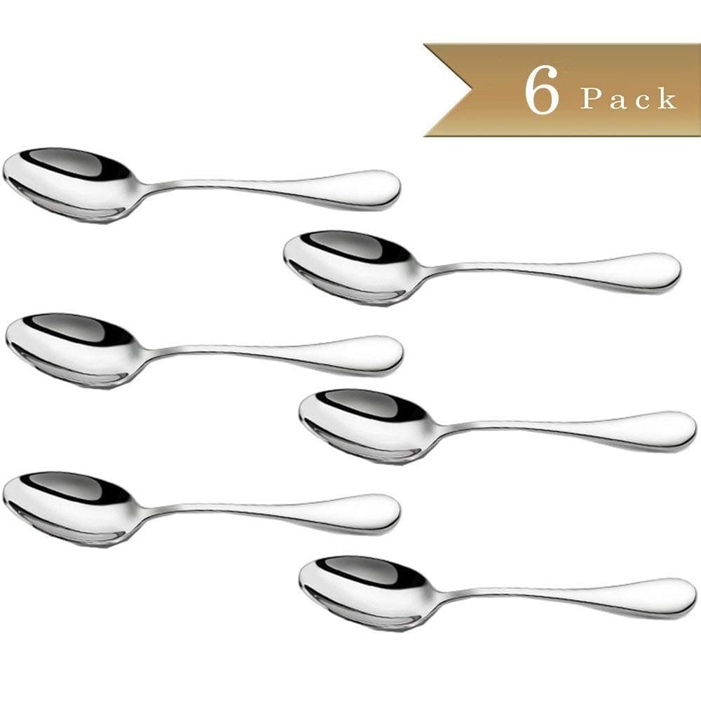 Pound 18/10 Stainless Steel Flatware Teaspoon Tea spoon 5-Inch, Set of 6 for Tea or Coffee
