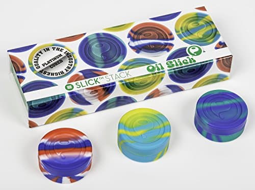 Oil Slick Stacks Platinum Cured Medical Grade Silicone Containers, Set of 3 (Blue Set)