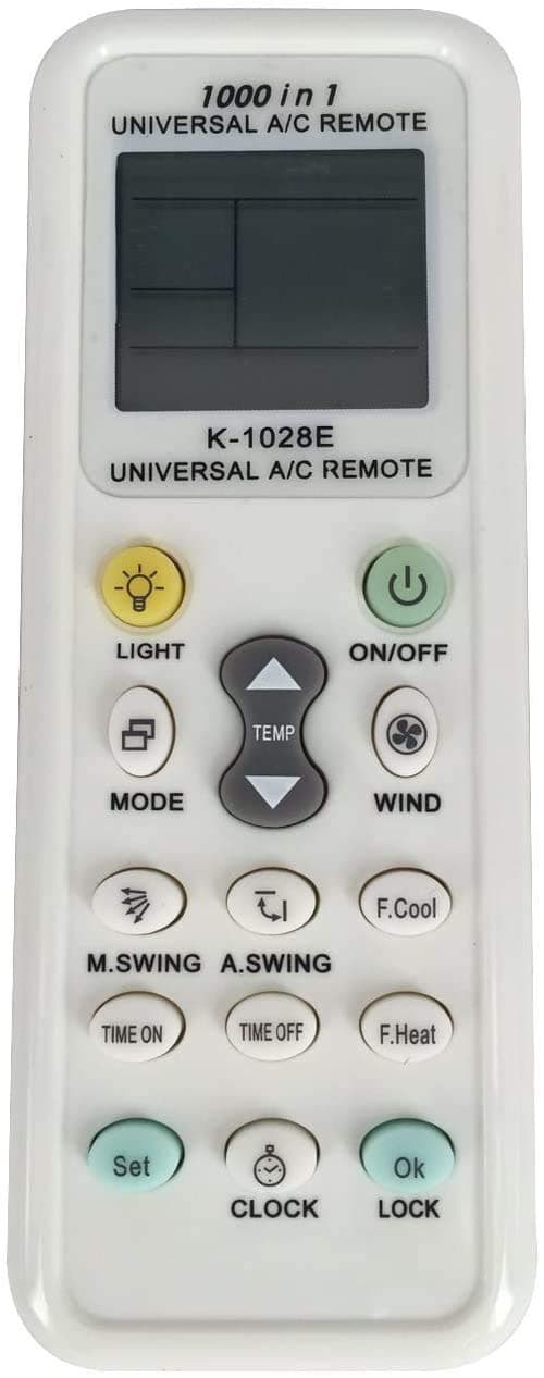 Universal Air Conditioner K-1028E for Haier, Hitachi, Pana-sonic, L-G, Sh-arp, G-ree, Mi-dea, Bo-sch, To-shiba, San-yo Air Conditioner Remote Control 1000 in 1