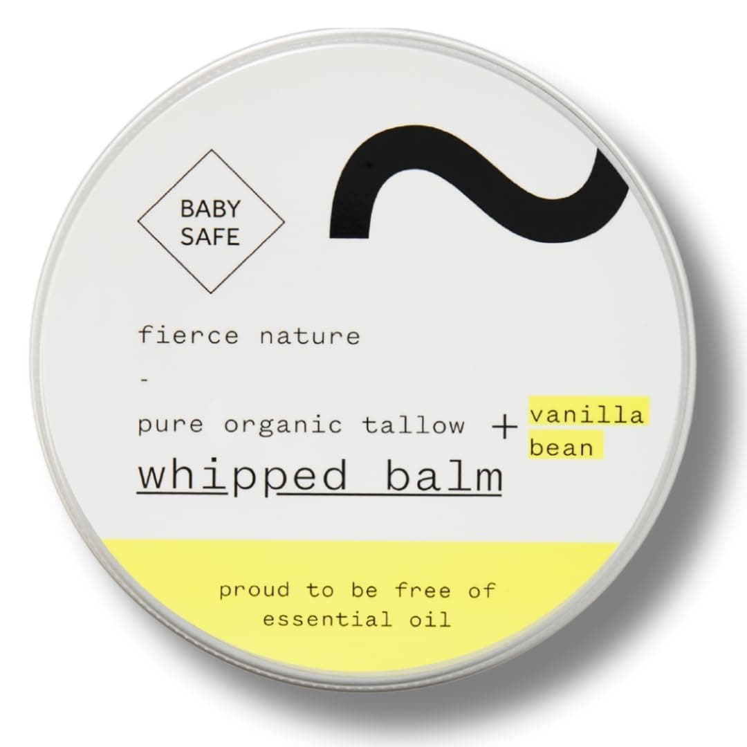 Organic Tallow Whipped Body Balm – Rich in Natural Vitamins A, D, E & K – Vanilla Bean Infused, Essential Oil Free – Daily Moisturizer for Face, Lips & Body – 120g