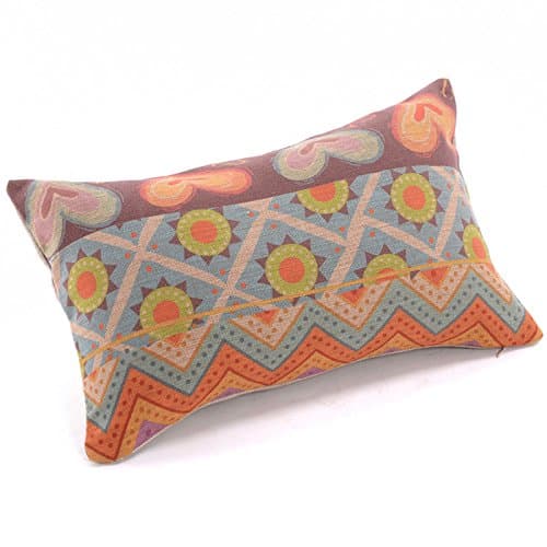 Magicboxes Linen Rectangle Decorative Cushion Cover Lumbar Pillowcase 30 x 50 Printed Grid