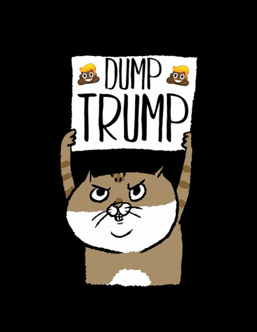 Dump Trump Dump Trump Poop Emoji Protesting Cat Gift Notebook: 8.5x11inches