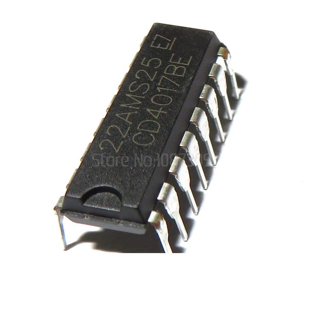 Texas Instruments CD4017 CD4017BE CMOS Decade Counter with 10 Decoded Outputs DIP16 10 Pieces