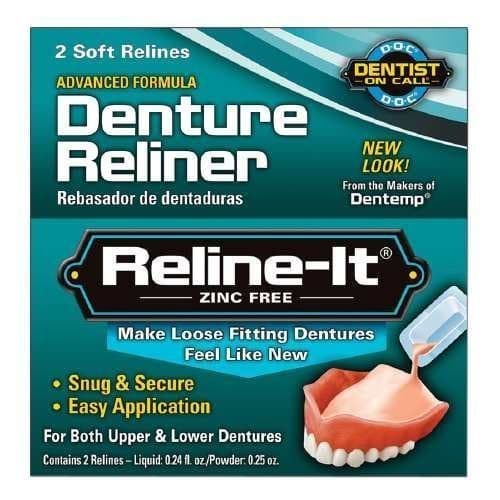 Dentist On Call Denture Reliner, Zinc-Free, Acrylic, Paste, 2 Repairs