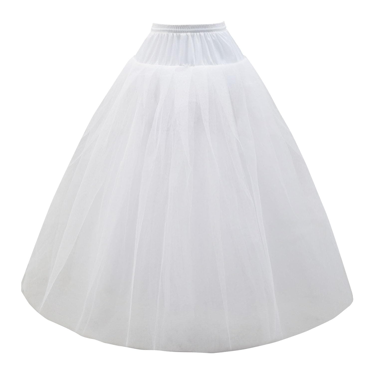 A-line Hoopless Petticoat Crinoline Underskirt Slips for Wedding Dress PPT026