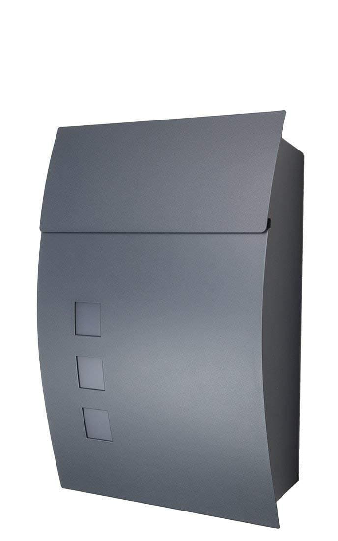 Tomasa Black Large Outdoor Steel Lockable/Locking Mailbox/Postbox (UK STOCK)