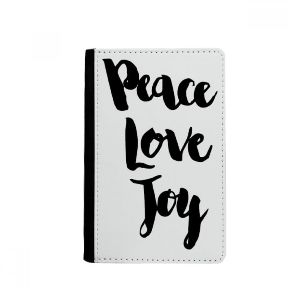 A K Homes -Peace Love Joy Quote Handwrite Passport Holder Travel Wallet Cover Case Card Purse