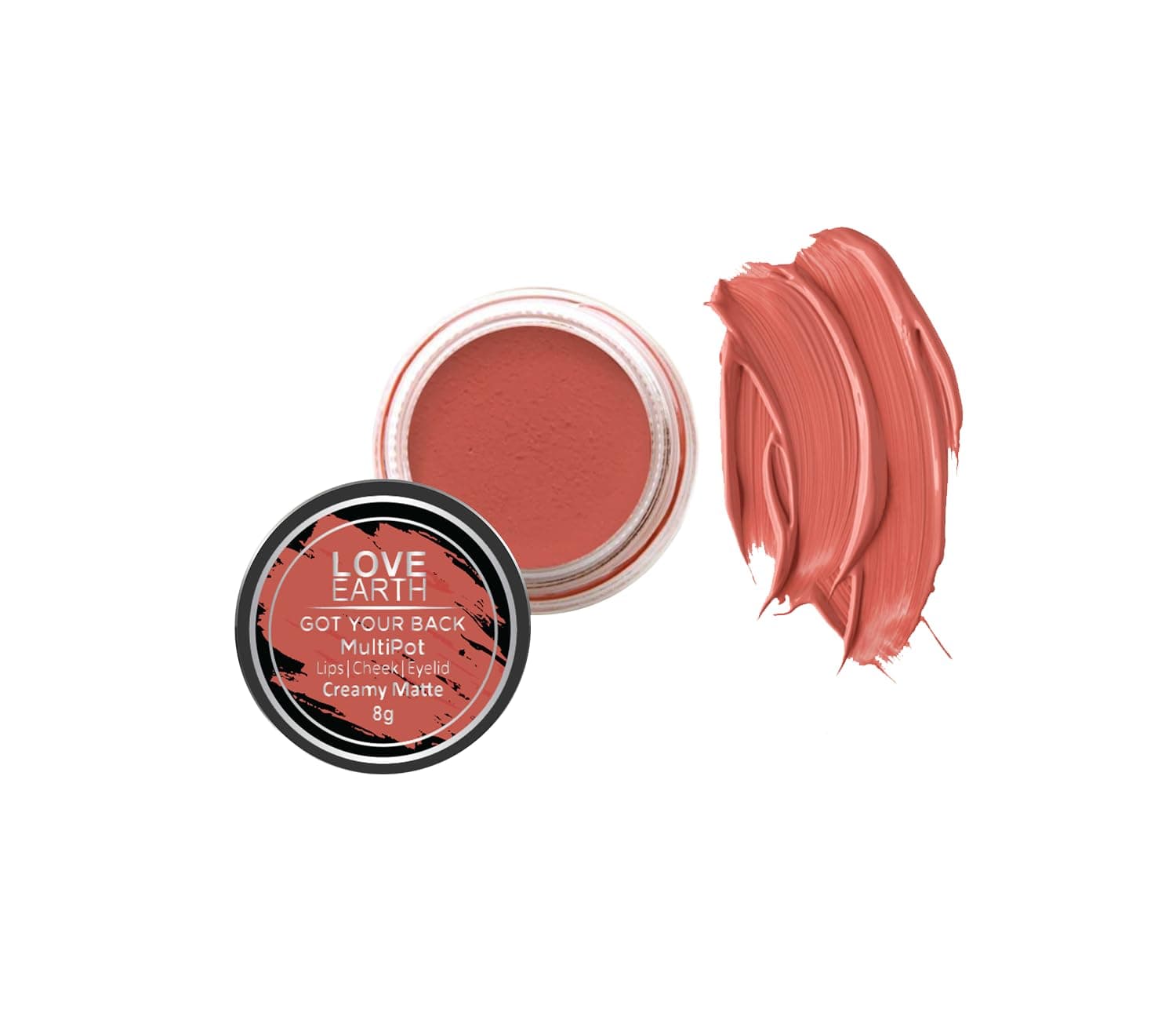 Lip Tint & Cheek Tint Multipot-Got Your Back With Richness Of Essential Oils And Vitamin E For Lips, Eyelids & Cheeks, Matte Finish - Coral