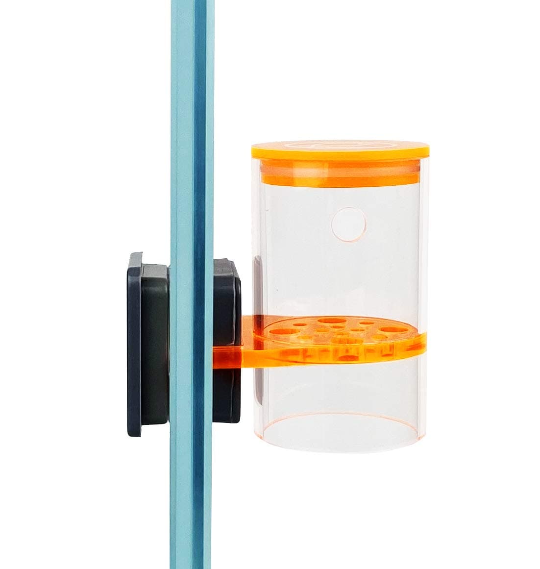 ESHOPPSEZ Feeder Aquarium Frozen Fish Food Dispenser with Strong Anti-Slip Magnet and Submersible Slow Release Feeding Chamber