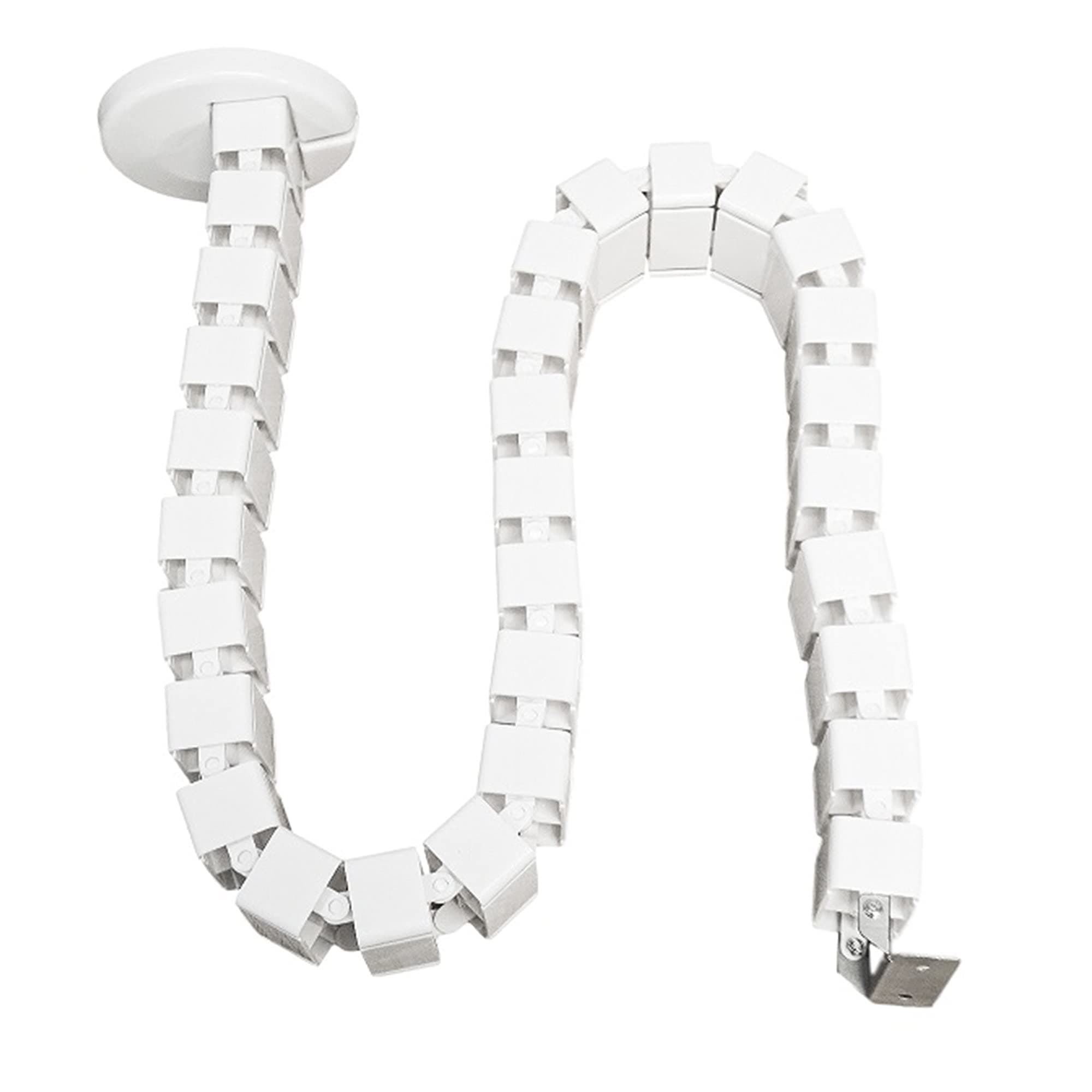 Heavy Duty Adjustable Cable Management Snake. Standing Desk accesories- White