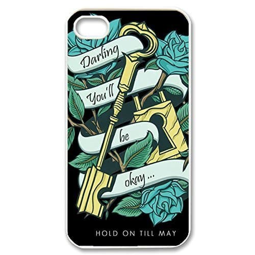 Fancy Band pierce the veil Quotes Lightweight Printed Hard Plastic case Snap-on PTV cover for iphone 5 5s 4g- White 022705