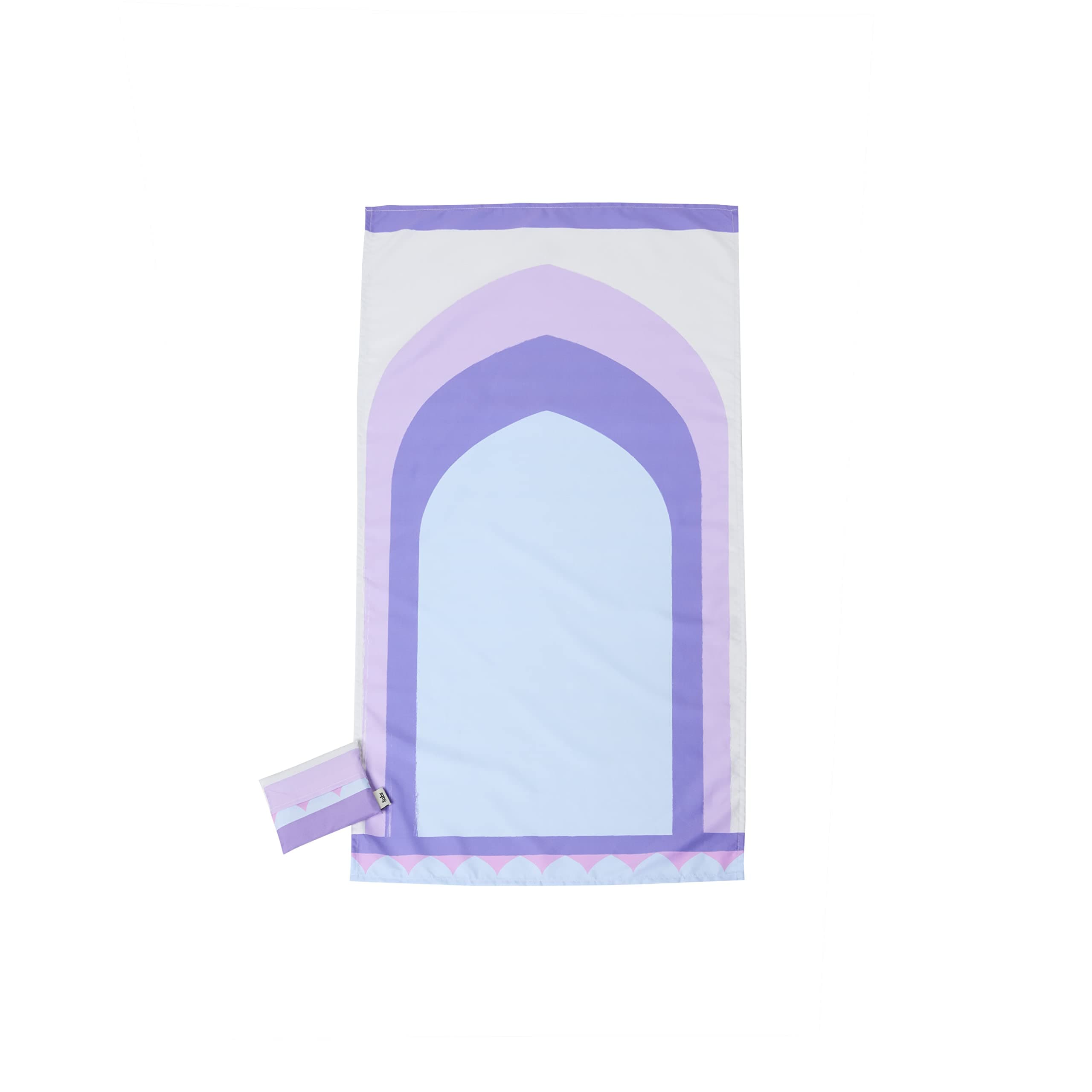 Baghdad' Pocket Prayer Mat- Purple, Foldable, Ultra-Lightweight Mat, Machine Washable, W/ Carry Pouch