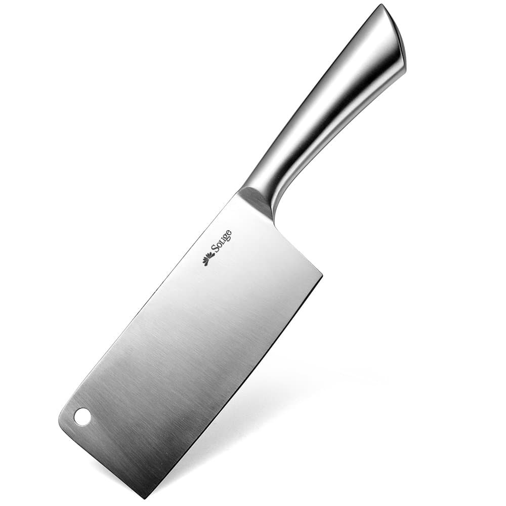 Solige 7-Inch Stainless Steel Cleaver Knife for Home Kitchen