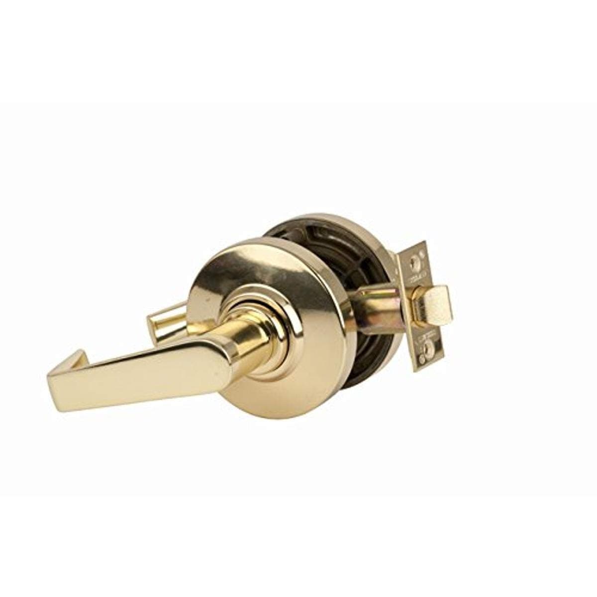 Schlage Commercial AL10SAT605 AL Series Grade 2 Cylindrical Lock, Passage Function, Saturn Lever Design, Bright Brass Finish