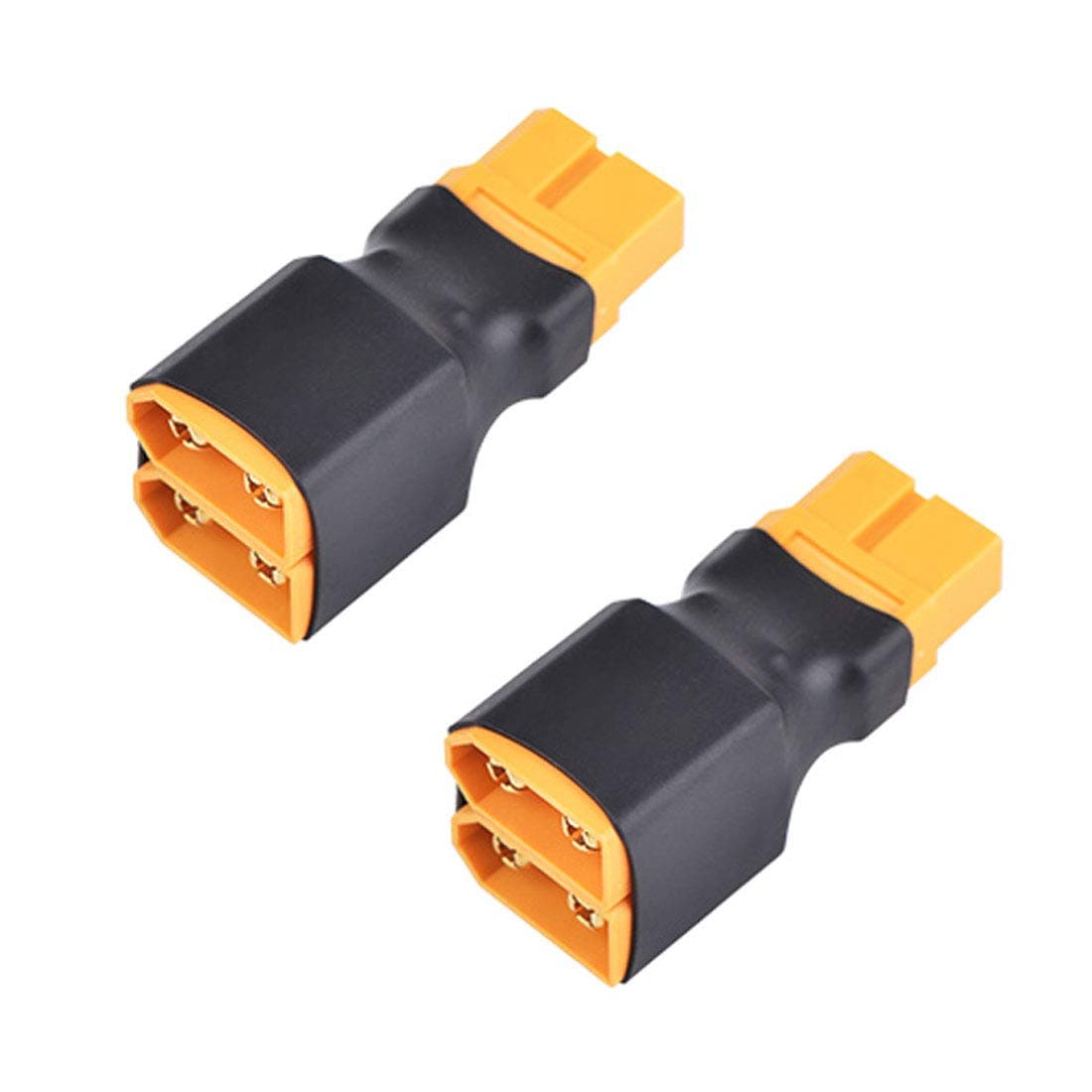 2Pcs No Wires Connector XT60 XT-60 Parallel Connector 1 Female to 2 Male for LiPo NiHM Battery ESC