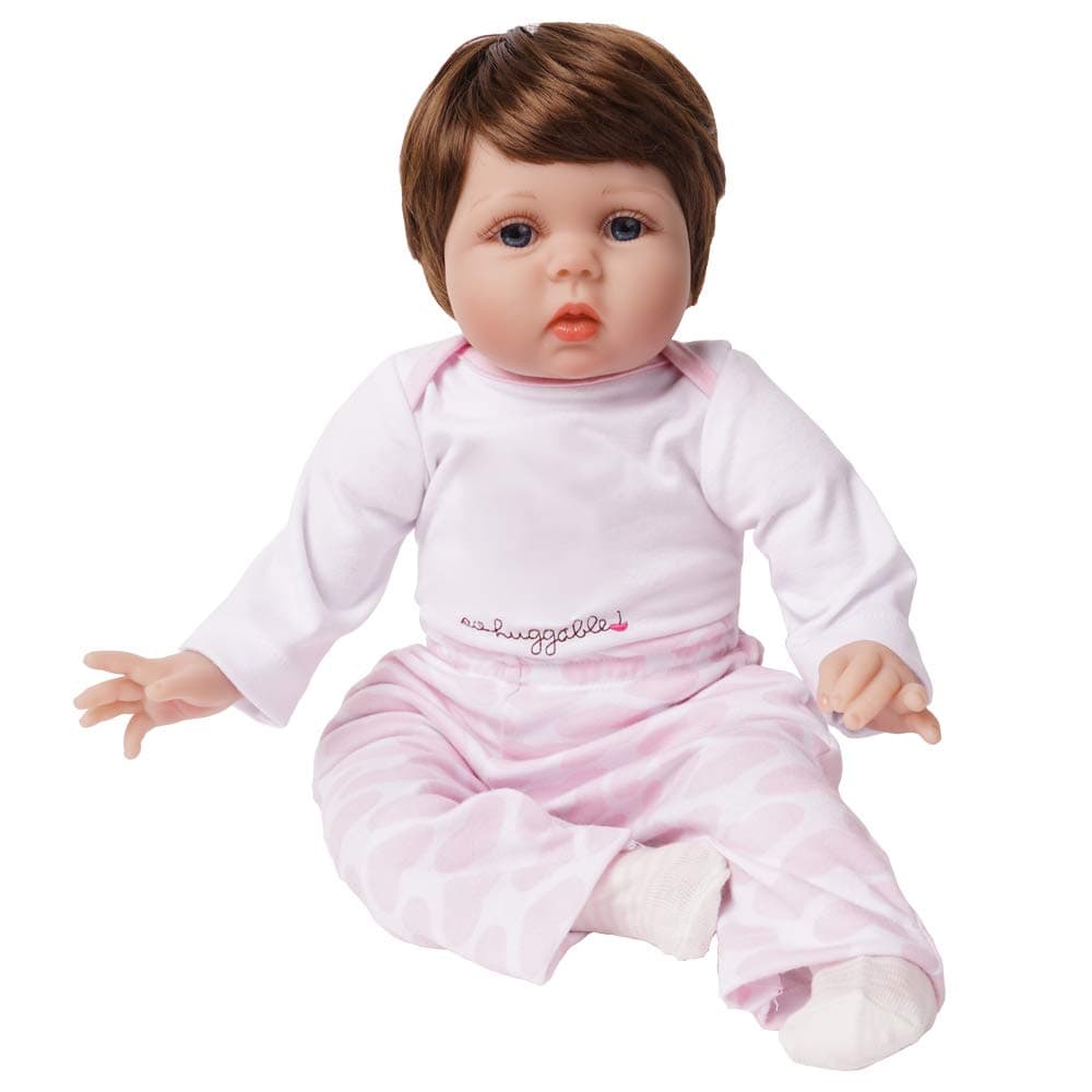 Justtoyou Reborn Baby Dolls Girl 22 Inch Realistic Silicone Baby Doll, Weighed Reborn Girl Doll in Pink Outfit, 9-Piece Set