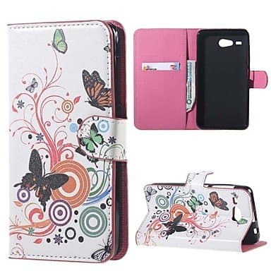 Realistic butterfly Pattern Leather Wallet Flip Stand Case For Acer Liquid Z520 Mobile Phone Cases Covers
