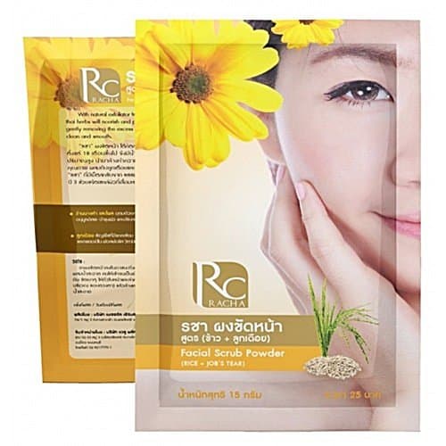 Racha Facial Scrub Powder Thai Jasmine Rice and Job’s Tear Size 0.53 Oz