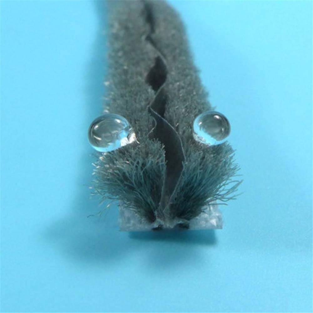 Sliding Winow Door Brush Seal Felt Draught Excluder Insert Wool Pile Weather Stripping Weatherproofing Waterproof Hydro-pro 10 Meters 32.8 Feet +PVC Gray (7mm x 8mm x 10 meters)