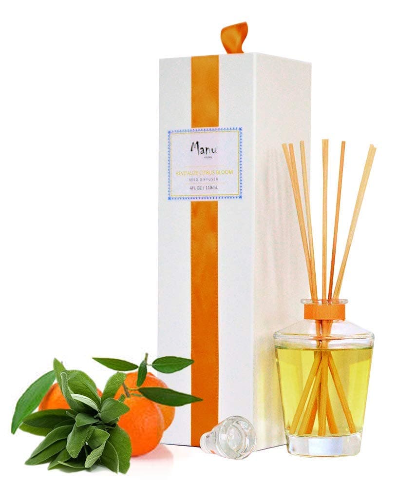 REVITALIZE Citrus Reed Diffuser Oil Set ~ A Refreshing Blend of Sage and Mandarin That Will Awaken Your Senses | Organic Aromathearpy Oils Used | Proudly Made in USA