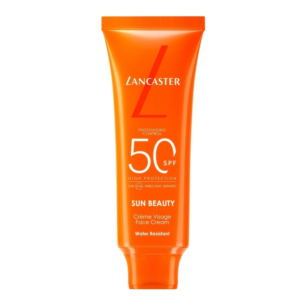 Lancaster Sun Beauty Face Cream SPF50 50ml, Photoaging Control, Broad Spectrum Sun Protection, High Protection With Full Light Technology, Water and Sweat Resistant, Clean Formula
