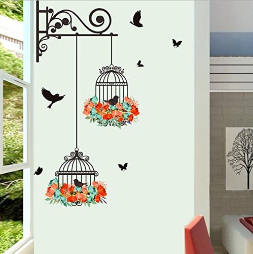 Switchali Decorative Wall Decals for the Home - Birds and Flowers