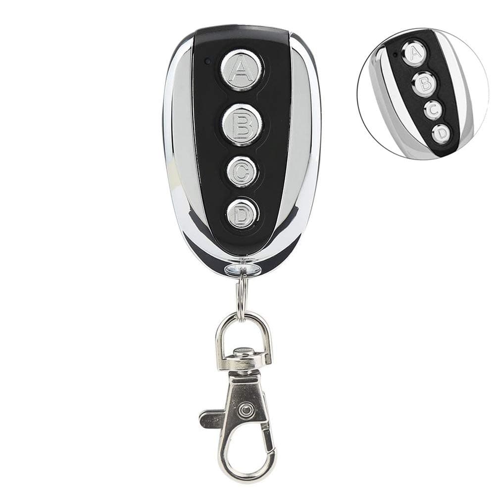 Foxboss Garage Door Remote Control,cloning Remote Control duplicator Key 433.92mhz Copy Fixed Code or Learn Codes for Garage Opener Electric Remote Control Key Fob Replacement 1 Pack