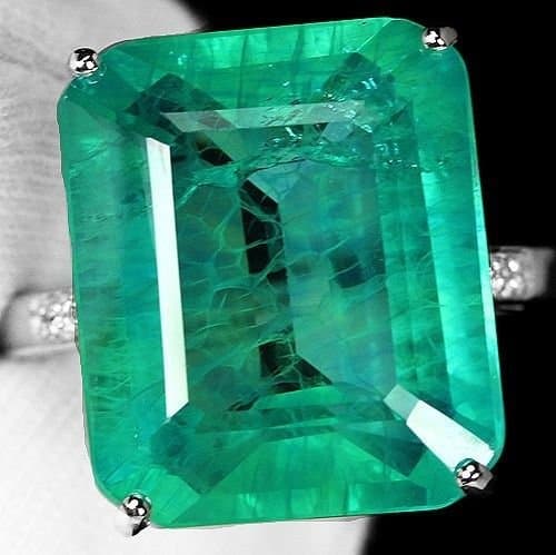 Vandokmai Natural Green Emerald 925 Silver Ring Women Wedding Bridal Gifts Jewelry Sz 6-10 (6)