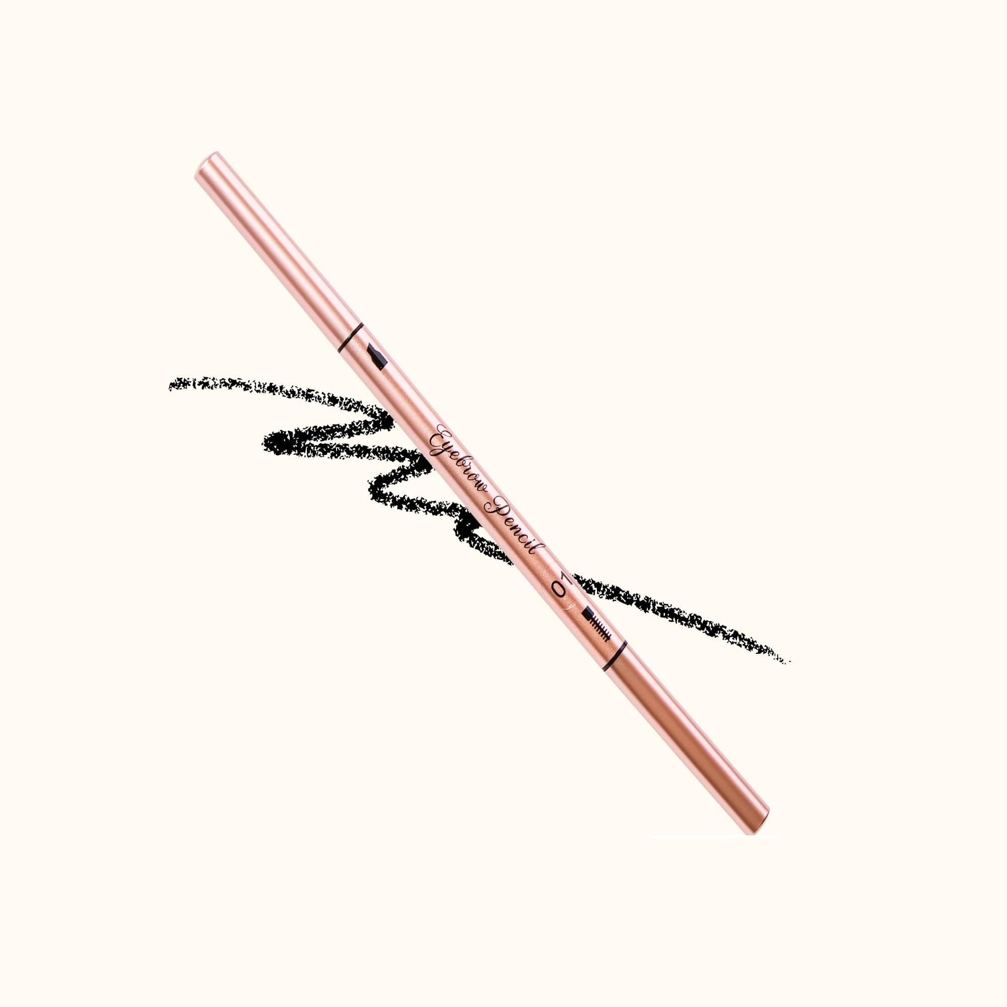 Blissible Waterproof Eyebrow Pencil with Spoolie - 1.3g, Long Lasting, Natural-Looking Results, Super Lightweight | Define & Blend Brow Pencil, 12-Hour Wear (01_Black)