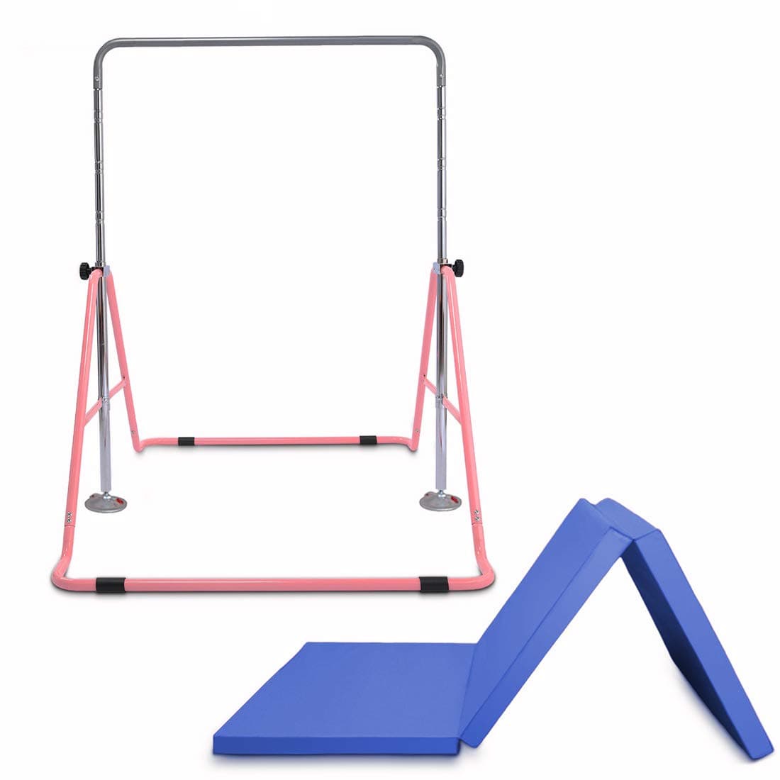 GT Sports Gymnastics Bars for Kids, Gymnastics Equipment for Home Folding Kip Trainning Bars with 4 Height Adjustable Gymnastics Bars for Girls, Boys Practice at Home