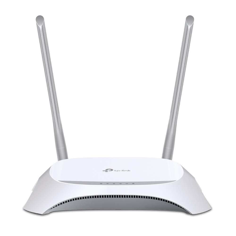 TP-Link 300 Mbps 3G/4G Single-Band Wi-Fi Router, 1x 2.0 USB Port, 5x Fast WAN/LAN Ports, Connect up to 32 devices, WPS Button, No Configuration Required, UK Plug (TL-MR3420), Black, White
