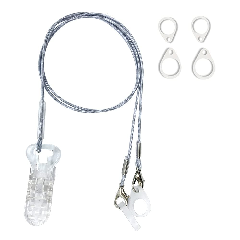BTE Hearing Aid Clips for Adults and Kids with 7mm 9mm 11mm Silicone Loops for BTE Hearing Aids and Carry Case