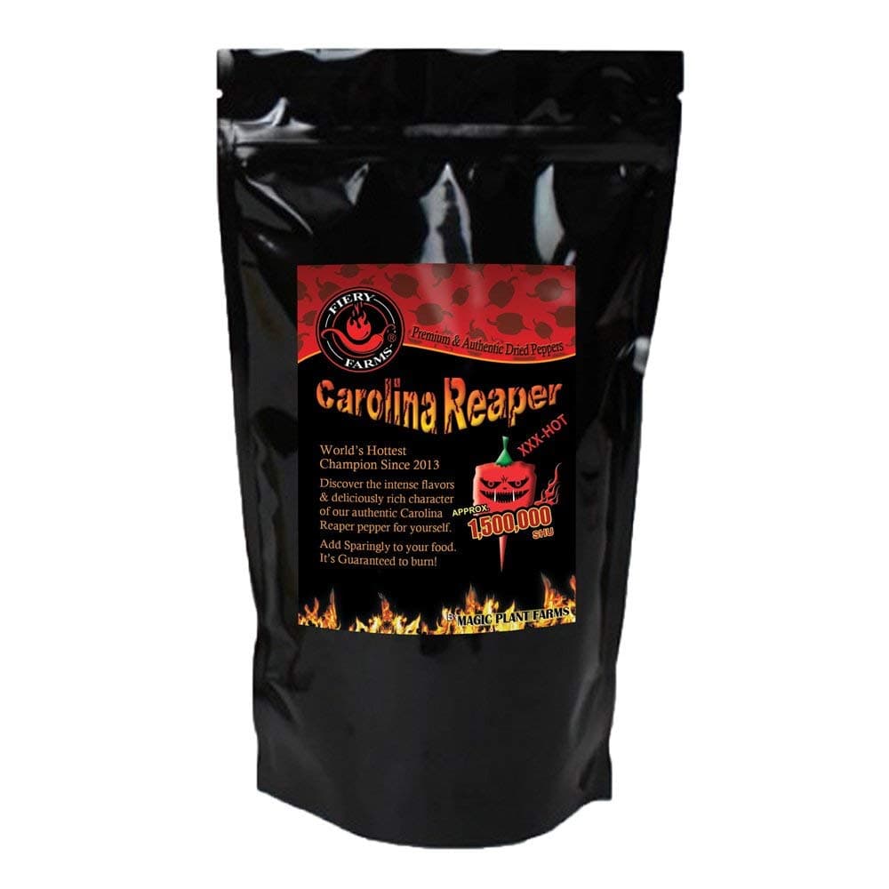 Fiery Farms Carolina Reaper Pepper Pods (1 Ounce) Extremely Hot Whole Dried Red Chile Peppers - Superhot - No Additives