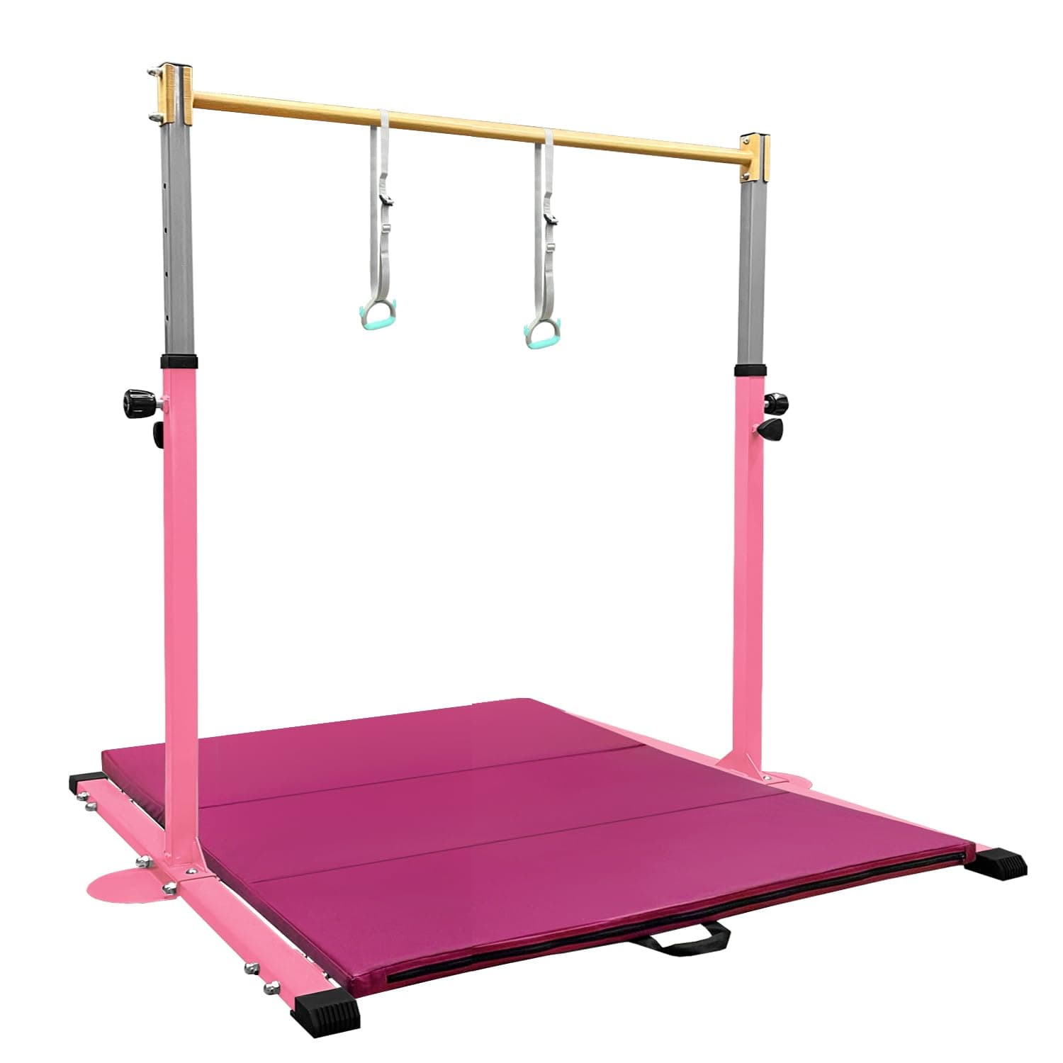 GLANT Gymnastic Kip Bar,Horizontal Bar for Kids Girls Junior,3' to 5' Adjustable Height,Home Gym Equipment,Ideal for Indoor and Home Training,1-4 Levels,300lbs Weight Capacity