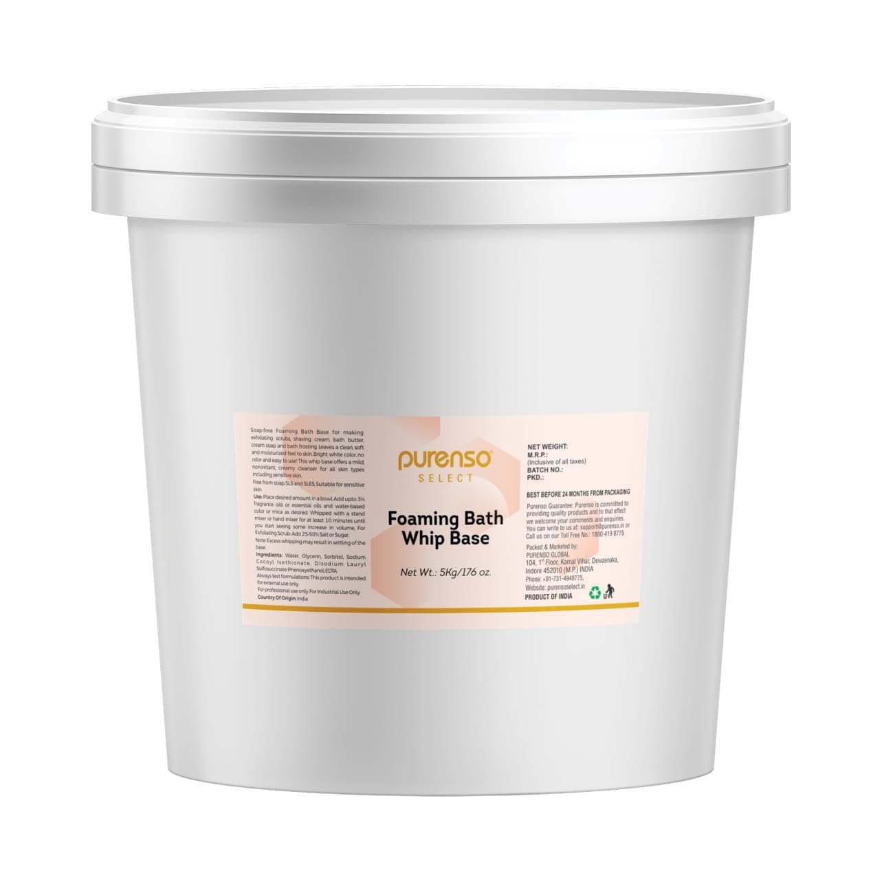 Foaming Bath Whip Soap Base, 5kg