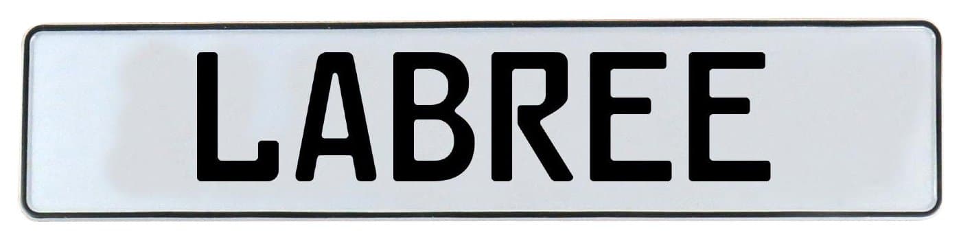 Vintage Parts 676267 Labree White Stamped Aluminum Street Sign Mancave