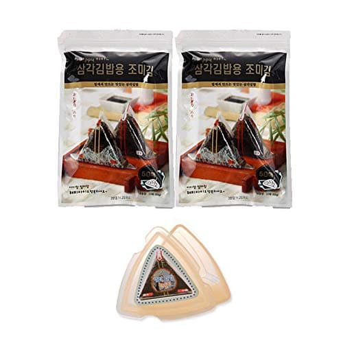 HapppyI Seaweed Wrappers for Triangular Triangle Kimbab with sticker(100sheets) (100 sheets with mold)